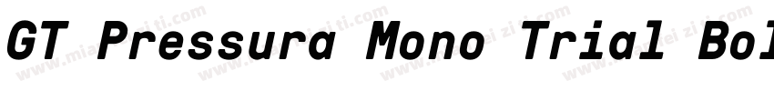 GT Pressura Mono Trial Bold Bold I字体转换